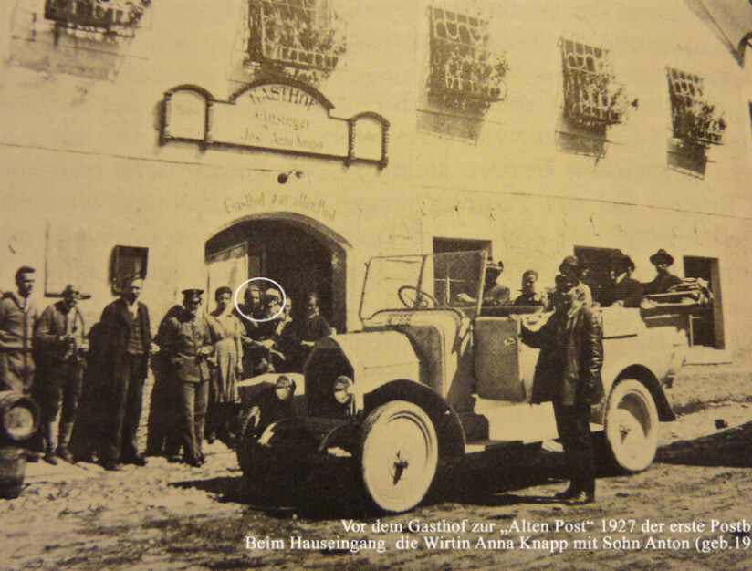 Alte Post guesthouse in 1927